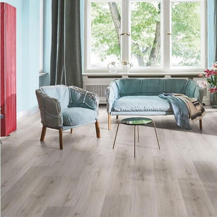 SPC Parador Basic 5.3 Dub šedý bielený 1743001 5,3 mm 23/31 M4V Kartáčovaná štruktúra 1-lamela