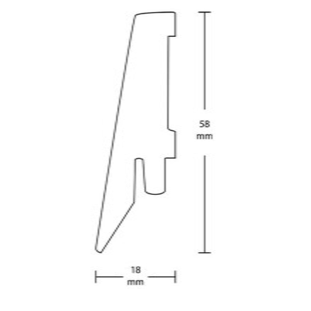 Lišta soklová Krono Original K58C 9854 MDF fólia 58x18x2600 mm