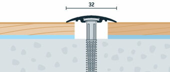 Prechodová lišta PRINZ čerešňa sakura 32 mm, nivelácia 0-6 mm