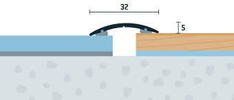 Prechodová lišta samolepiaca dub asper 32x5