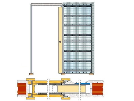 Stavebné púzdro ECLISSE jednokrídlové 1100x2100 mm, murivo