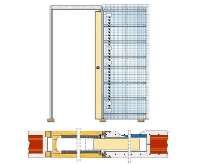 Stavebné púzdro ECLISSE SYNTESIS LUCE jednokrídlové 715x2100 mm, murivo