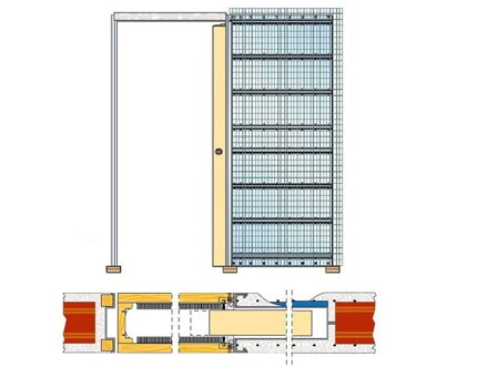 Stavebné púzdro ECLISSE SYNTESIS LINE jednokrídlové 715x2100 mm, murivo