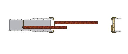 Stavebné púzdro JAP 730 NORMA parallel dvojkrídlové 1650x1970 mm, murivo