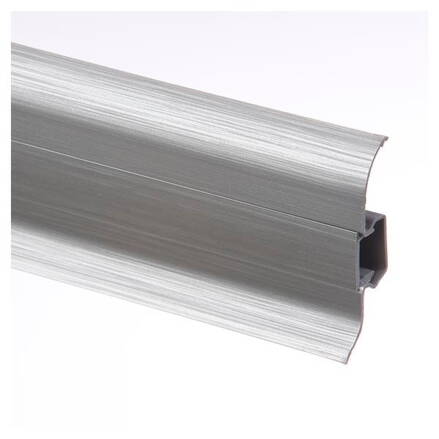 Soklová lišta Cezar PREMIUM Striebro (brúsený hliník) M201 59x22x2500 mm (6602010)