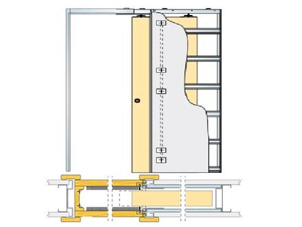 Stavebné púzdro ECLISSE LUCE jednokrídlové 700x2100 mm, sadrokartón