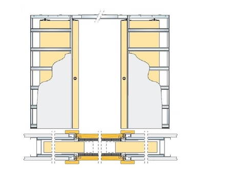 Stavebné púzdro ECLISSE dvojkrídlové 1250x2100 mm, sadrokartón